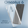 For OnePlus 6 Lifetime Anti-Yellow Clear Back Cover Case (Sleek Hard Crystal | Shockproof and Camera Protection)