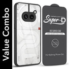 For Nothing Phone 2A 5G Combo with Back Cover and 9H Tempered Glass (Lifetime Anti-Yellow | Crystal Clear Shockproof | Oleophobic Coating Screen Glass)
