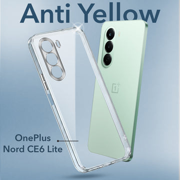 For OnePlus Nord CE 6 Lite Back Cover Lifetime Anti-Yellow Clear (Sleek Hard Crystal | Shockproof and Camera Protection)