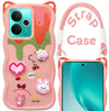 For Realme 14T Back Case Cover Strap(3D embossed Figures | Strap Holder | 360* Soft Cushion with Camera Bump)