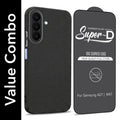 For Samsung A27 5G | Samsung M47 5G Combo with Back Cover and 9H Tempered Glass (Liquid Silicone | Camera Protection | Oleophobic Coating Screen Glass)