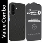 For Samsung A27 5G | Samsung M47 5G Combo with Back Cover and 9H Tempered Glass (Liquid Silicone | Camera Protection | Oleophobic Coating Screen Glass)