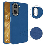 For Poco C71 Back Cover Case (Glass Like Camera Protection | Leather Feel | Minimalist Professional Grip)