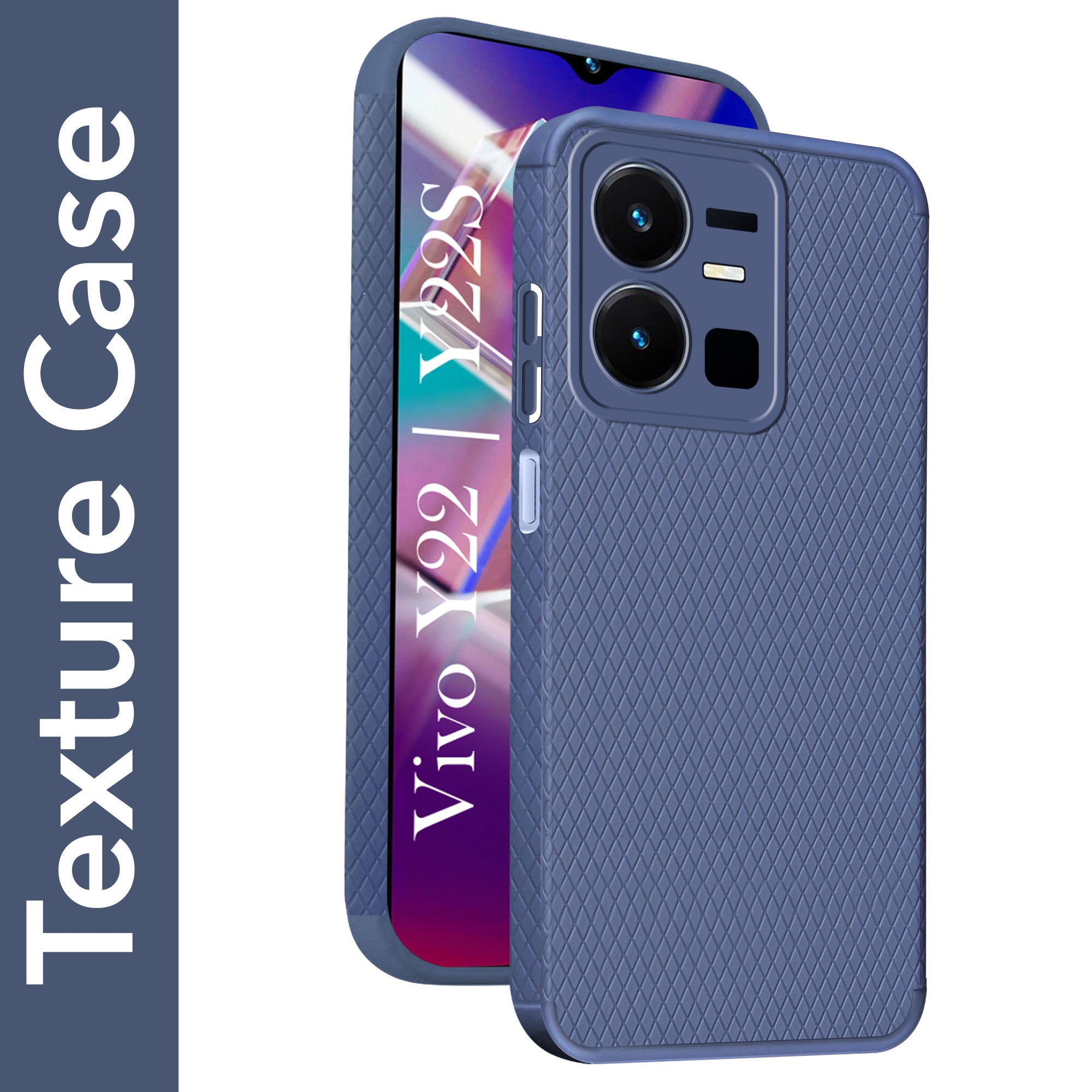 For Vivo Y22 | Vivo Y22s Back Cover Case Liquid Silicone (Camera Protection | Side Grip Texture | Soft and Flexible)