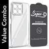 For Motorola Moto G37 Power Combo with Back Cover and 9H Tempered Glass (Lifetime Anti-Yellow | Sleek Hard Crystal | Oleophobic Coating Screen Glass)