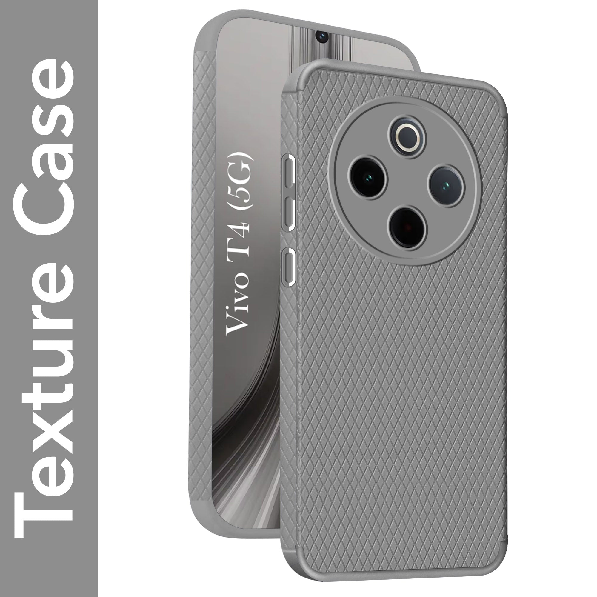For Vivo T4 Back Cover Case (Liquid Silicone | Side Grip | Camera Protection)