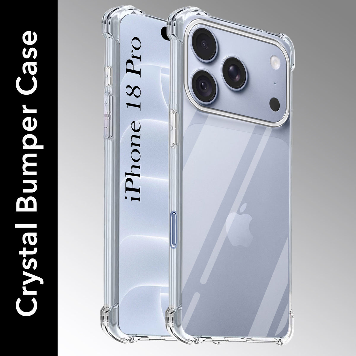 For Apple iPhone 18 Pro Back Cover Shockproof Crystal-Clear (Drop & Camera Protection | Hard Polycarbonate)
