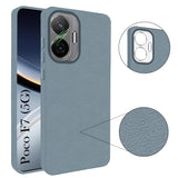 For Xiaomi Poco F7 5G Back Cover Case (Glass Like Camera Protection | Leather Feel | Minimalist Professional Grip)