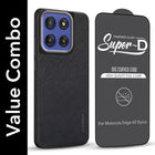 For Motorola Moto Edge 60 Stylus Combo (Textured Grip Design | Micro-Fiber Cloth Inside | Oleophobic Coating Screen Glass)