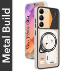 For Vivo Y200e Metallic Back Cover Case (Metallic Camera Protection & Buttons | Translucent Milky Shade | Hard Polycarbonate)