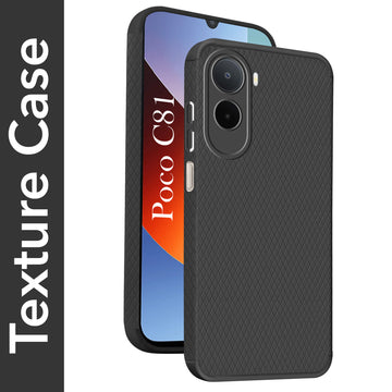 For Poco C81 5G Back Cover Case Liquid Silicone (Camera Protection | Side Grip Texture | Soft and Flexible)