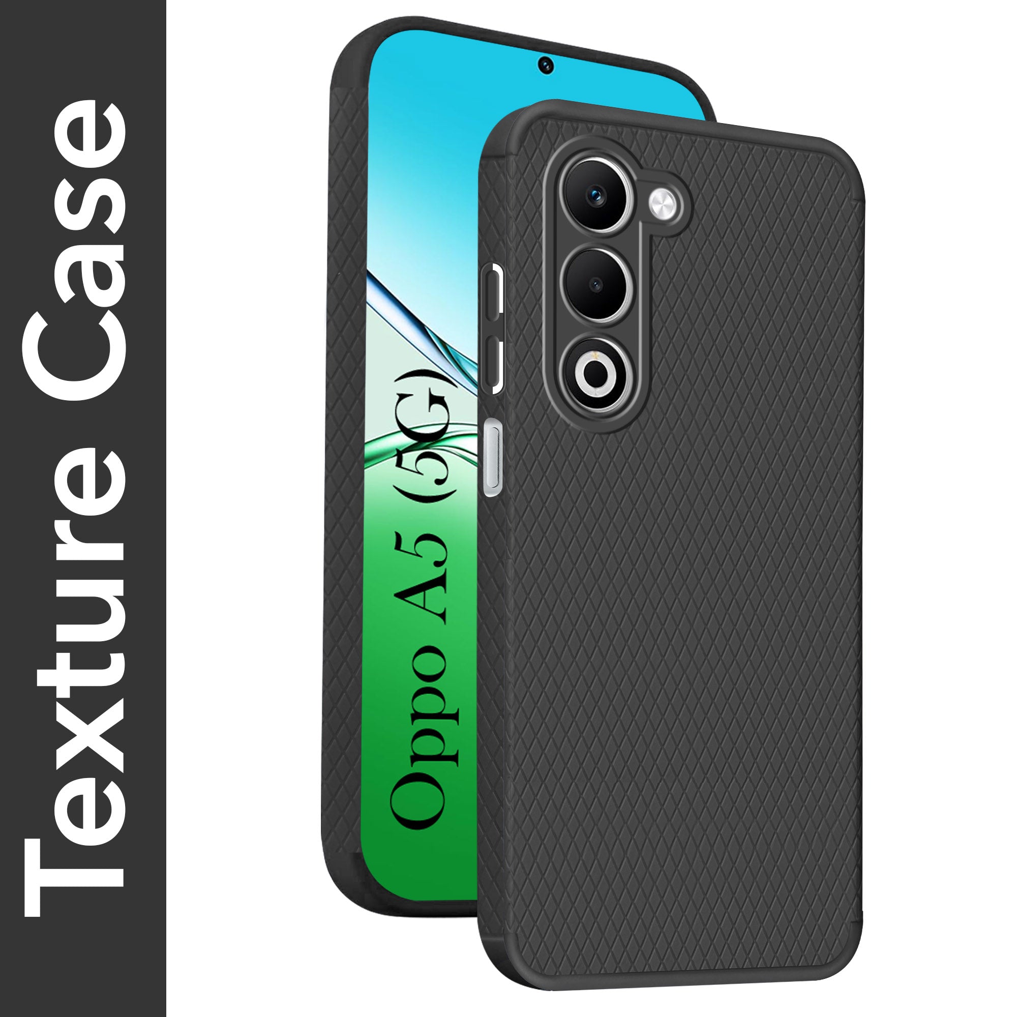For Oppo A5 5G Back Cover Case (Liquid Silicone | Side Grip | Camera Protection)