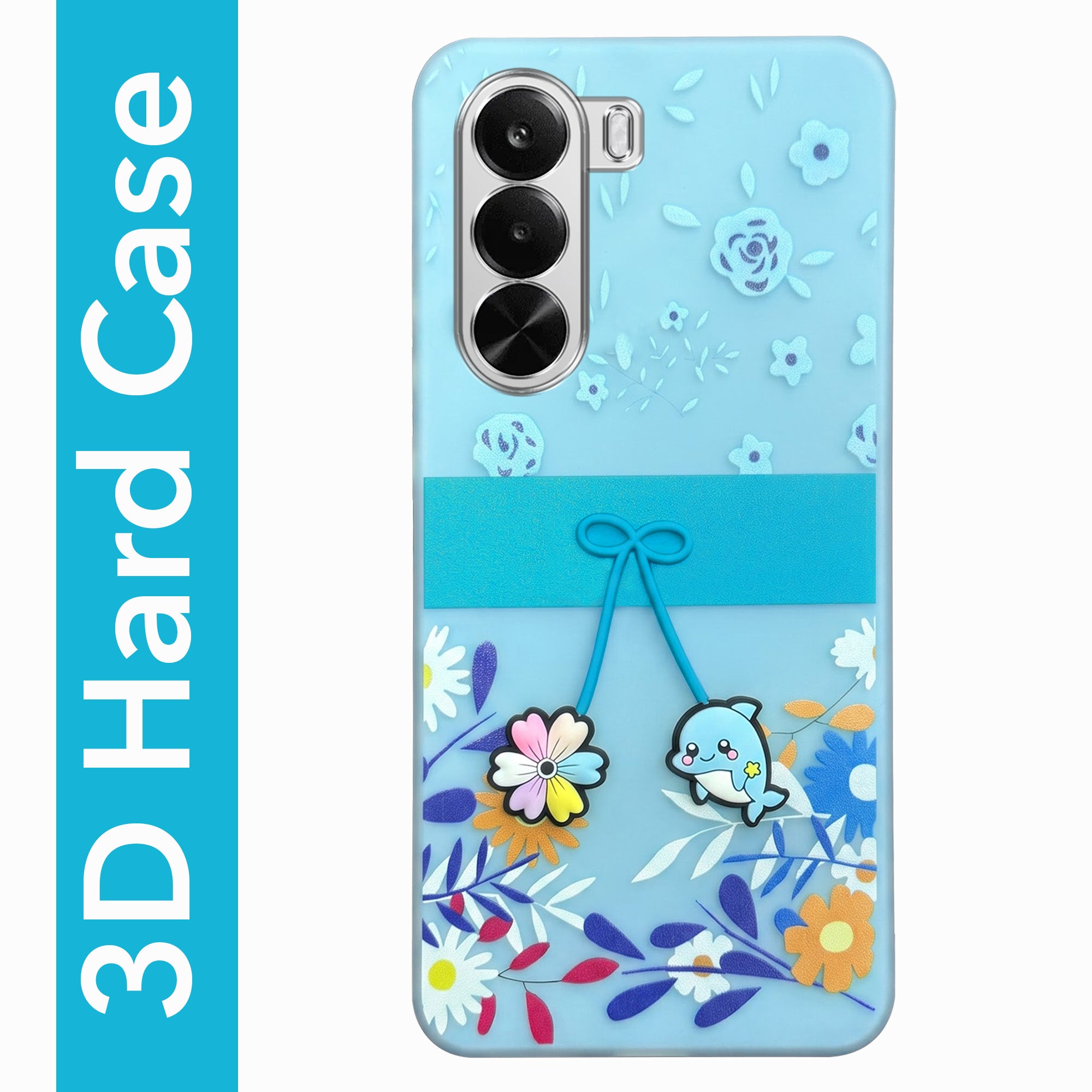 For Realme P4x Back Cover Case (3D Cute Cartoons | Hard Back Side Soft | Matte Premium Finish | HD Printing)