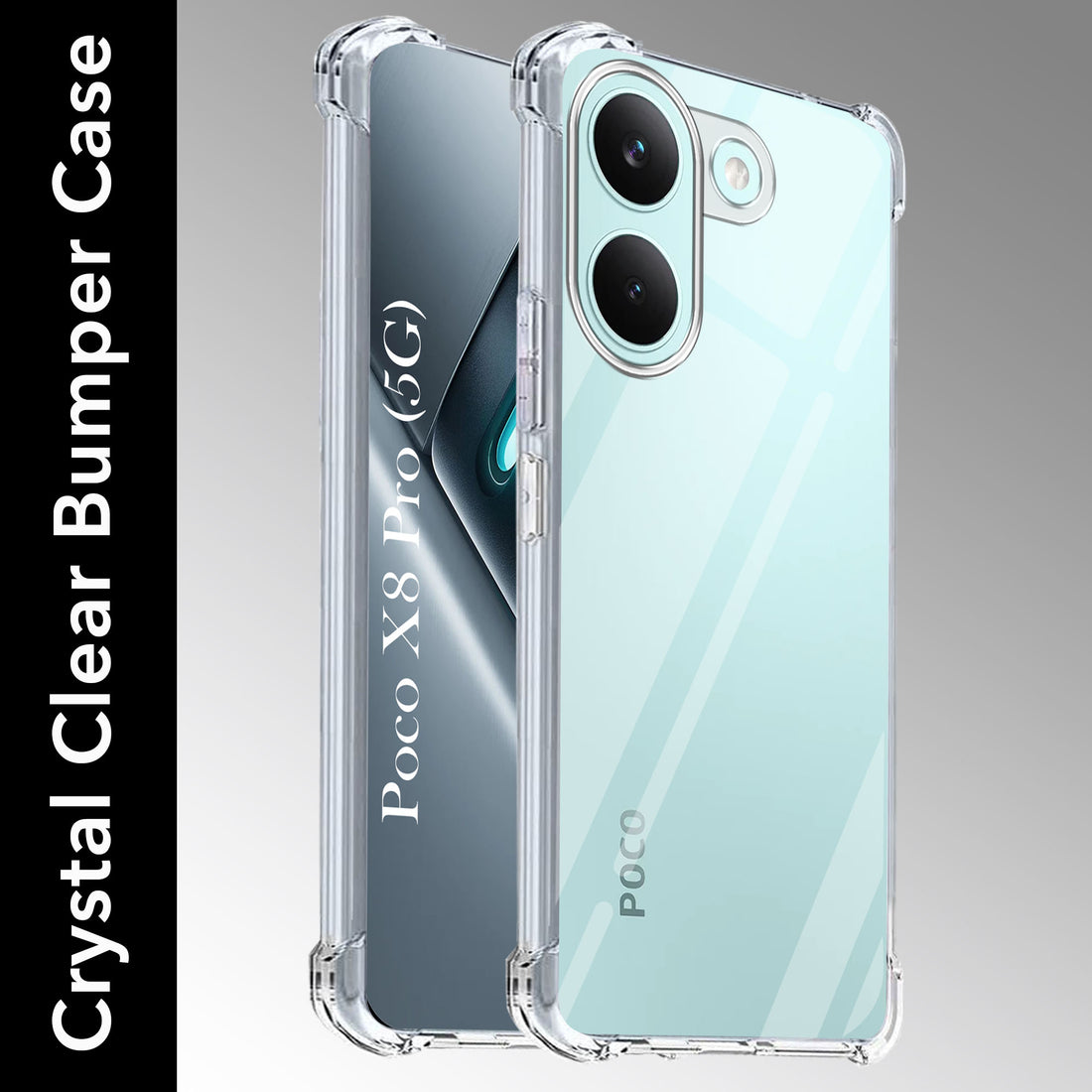 For Poco X8 Pro 5G Back Cover Shockproof Crystal-Clear (Anti Yellow Case | Drop & Camera Protection | Hard Polycarbonate)