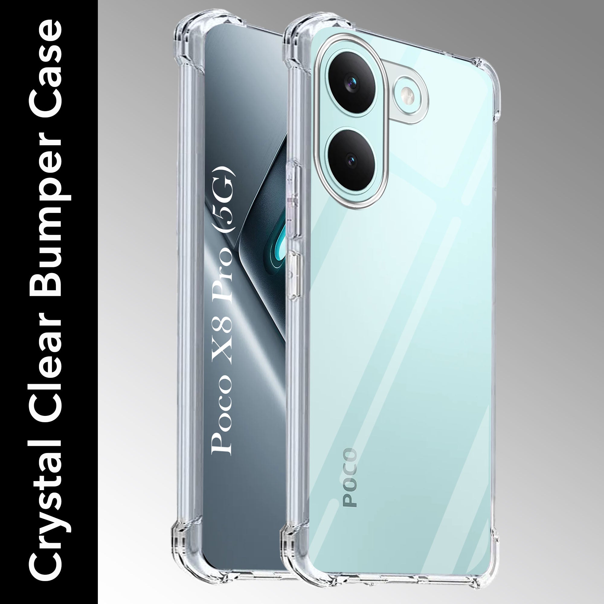 For Poco X8 Pro 5G Back Cover Shockproof Crystal-Clear (Anti Yellow Case | Drop & Camera Protection | Hard Polycarbonate)