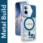 For Vivo T5 Pro 5G Metallic Back Cover Case (Metallic Camera Protection & Buttons | Translucent Milky Shade | Hard Polycarbonate)