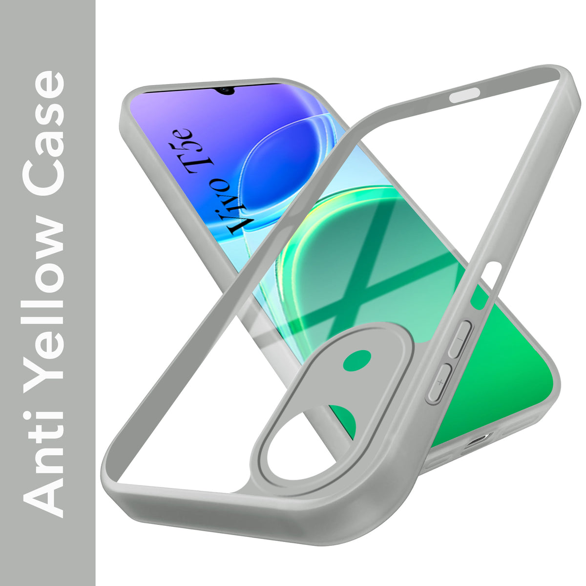 For Vivo T5e 4G Back Cover Case Ultra-Hybrid (Lifetime Anti Yellow | Anti Scratch | Crystal Clear Shockproof)