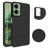 For Motorola Moto G35 5G Back Cover Case (Glass Like Camera Protection | Leather Feel | Minimalist Professional Grip)