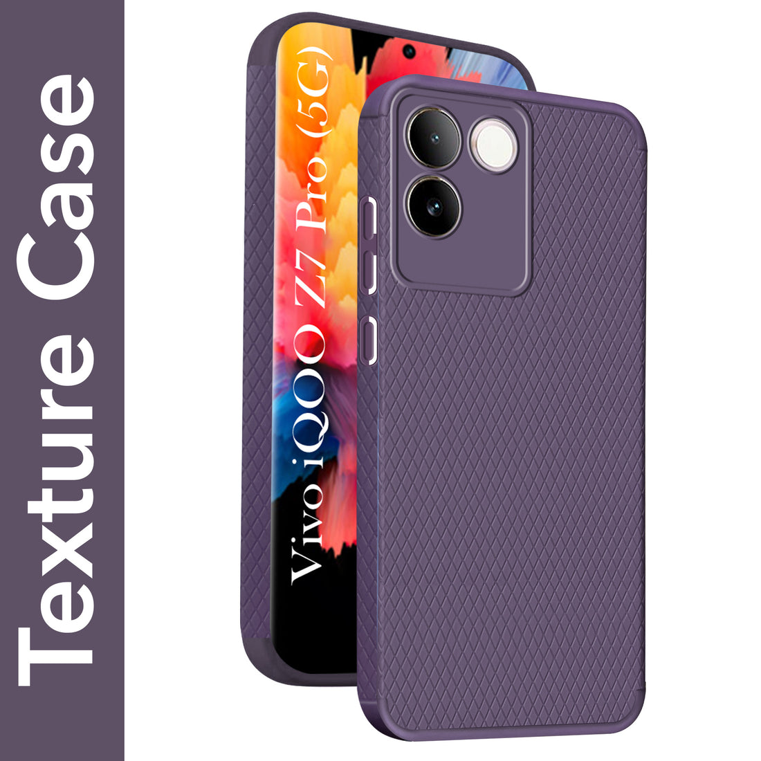 For Vivo iQOO Z7 Pro Back Cover Case (Liquid Silicone | Side Grip | Camera Protection)