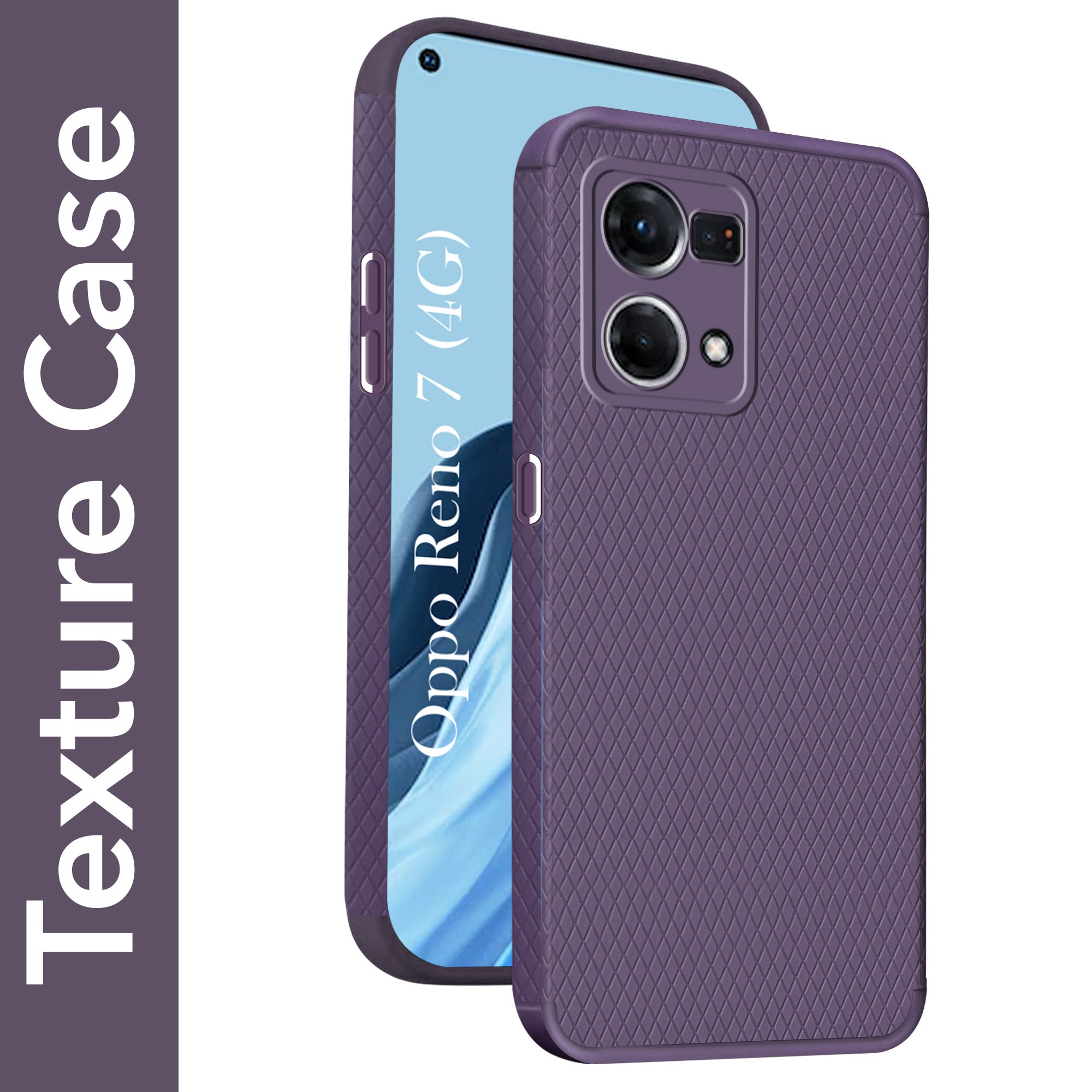 For Oppo Reno7 | Reno 7 4G Back Cover Case (Liquid Silicone | Side Grip | Camera Protection)