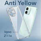 For Vivo iQOO Z11x 5G Back Cover Case Lifetime Anti-Yellow Clear (Sleek Hard Crystal | Shockproof and Camera Protection)