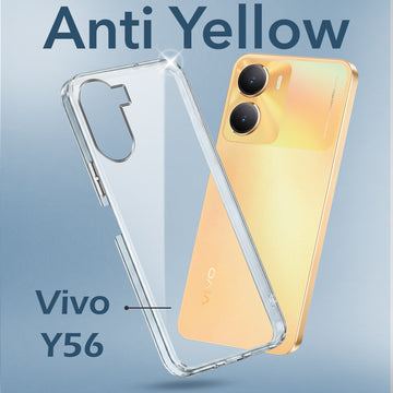 For Vivo Y56 5G Back Cover Case (Hard Anti Yellow Clear Case | Drop & Camera Protection | Shockproof Polycarbonate)