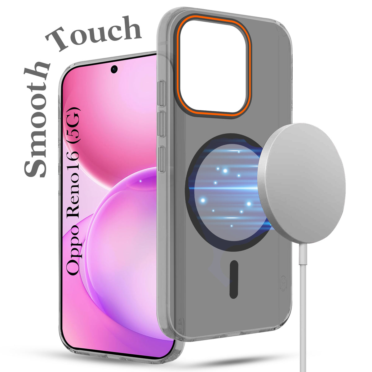 For Oppo Reno 16 Back Cover Case (Soft Touch | Camera Bump Protection | MagSafe Compatible | Matte Finish)