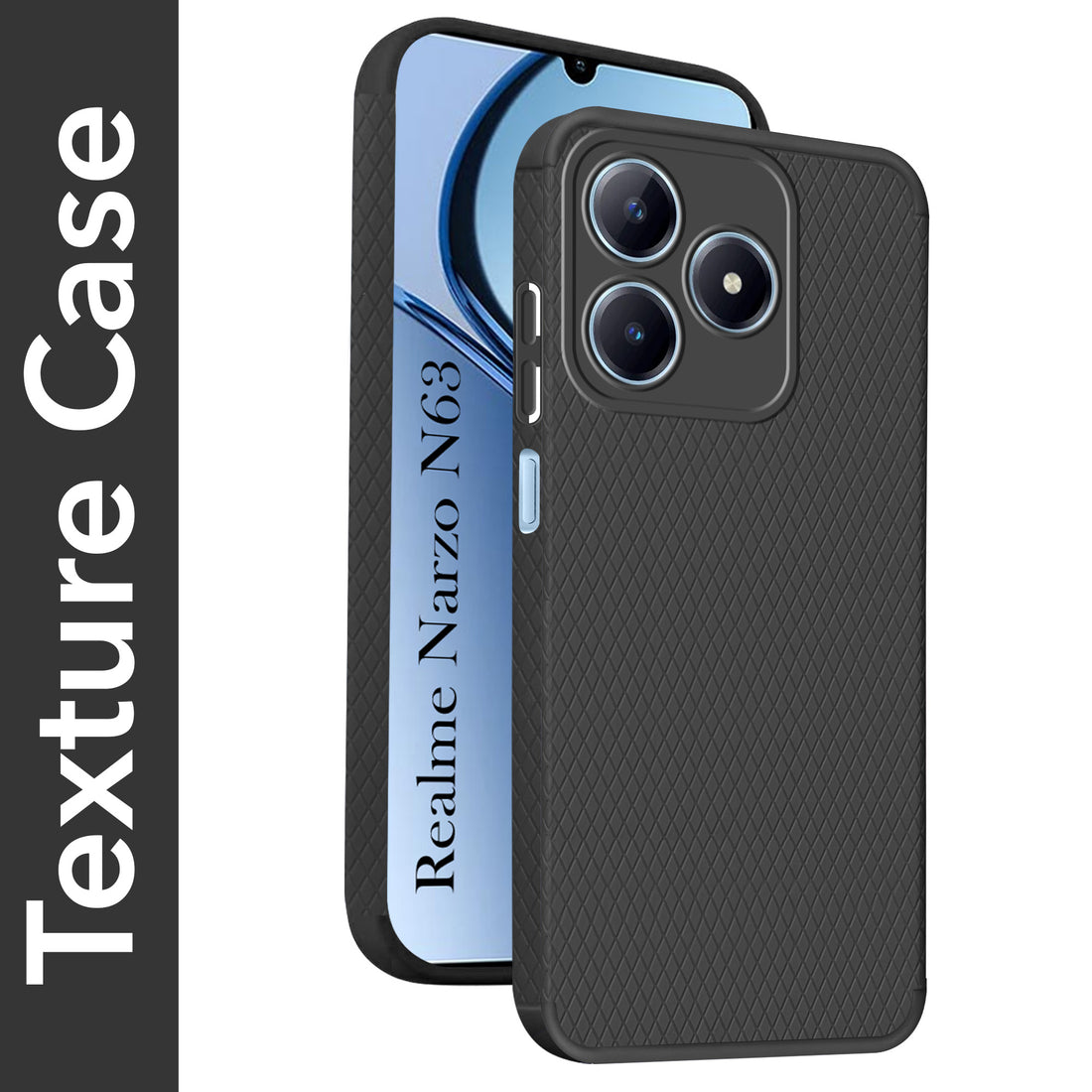 For Realme Narzo N63 Back Cover Case (Liquid Silicone | Side Grip | Camera Protection)