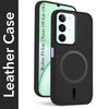 For Realme P4 Lite 5G | Narzo 100 Lite 5G Back Cover Case Leather Finish (MagSafe Compatible Wireless Charging | Soft Touch | Camera Bump Protection)
