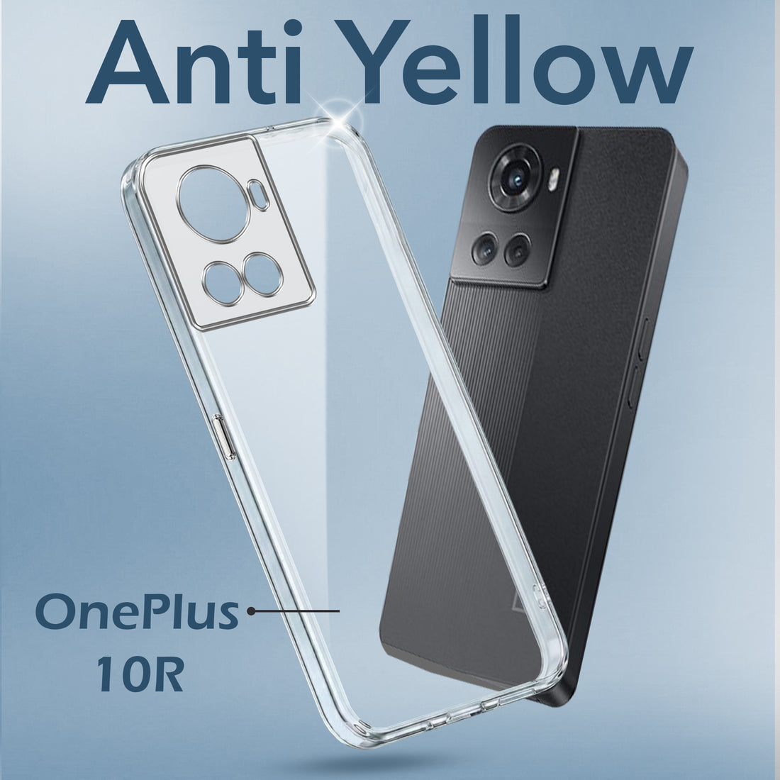 For OnePlus 10R Back Cover Case (Hard Anti Yellow Clear Case | Drop & Camera Protection | Shockproof Polycarbonate)