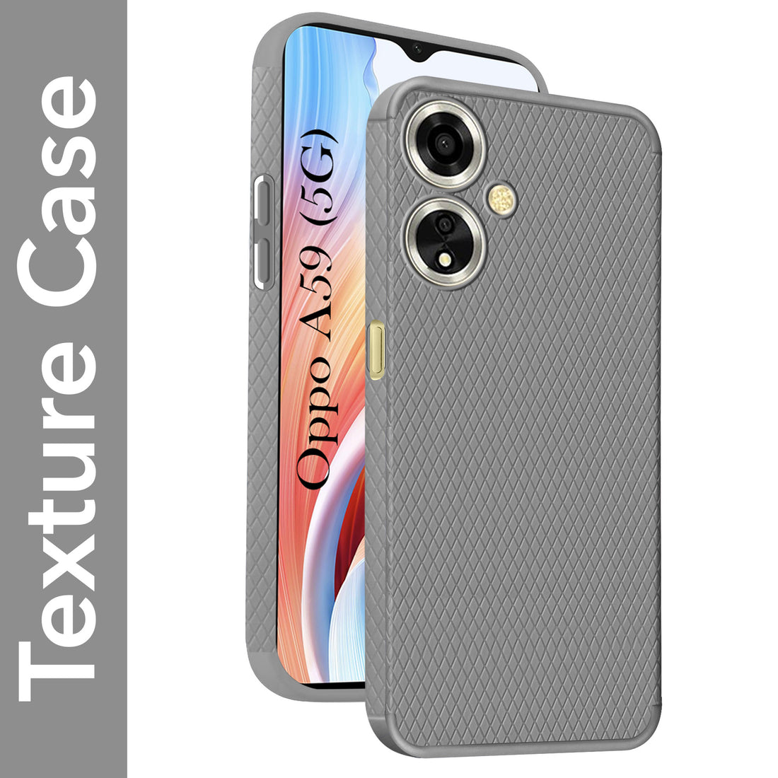 For Oppo A59 5G Back Cover Case Liquid Silicone (Camera Protection | Side Grip Texture | Soft and Flexible)