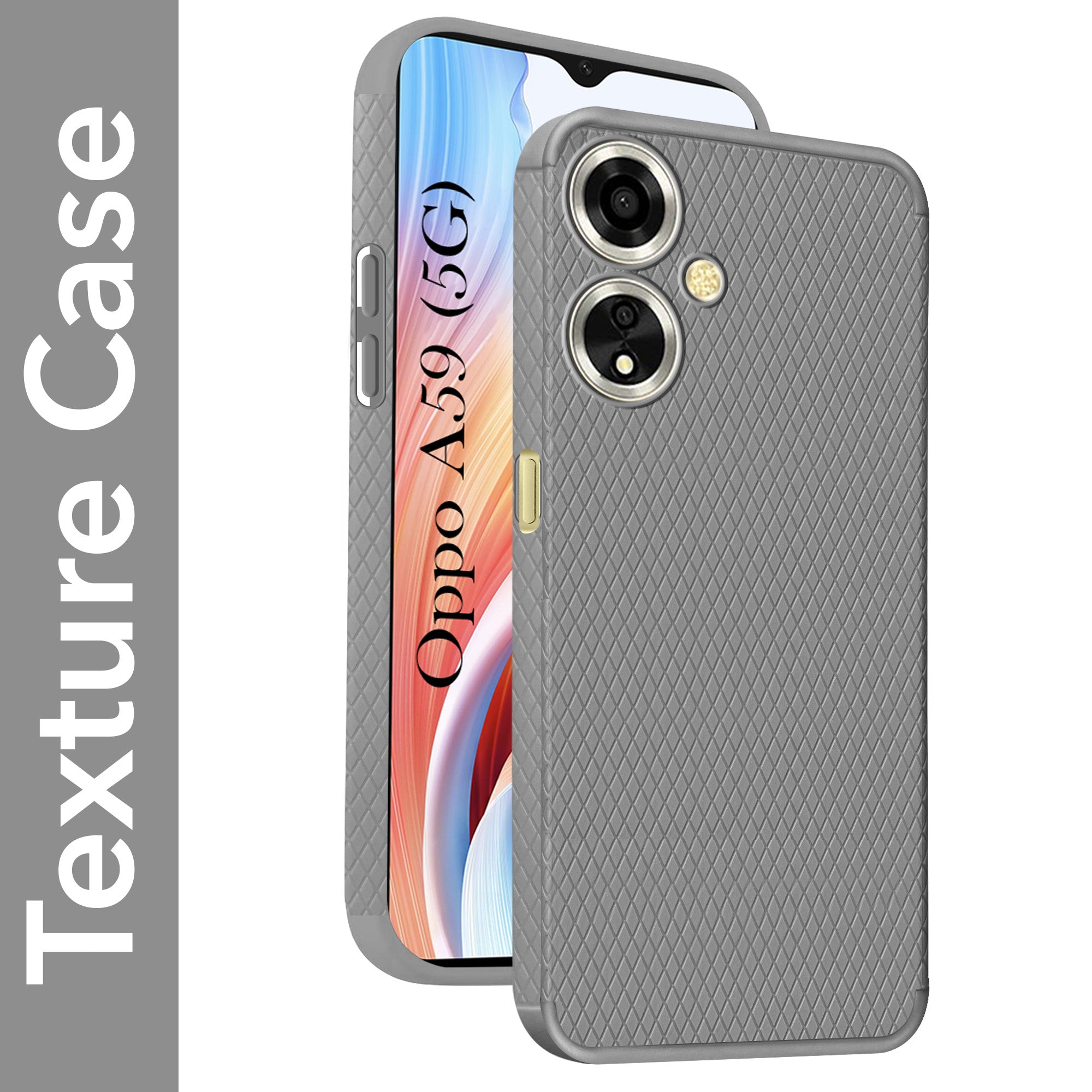 For Oppo A59 5G Back Cover Case Liquid Silicone (Camera Protection | Side Grip Texture | Soft and Flexible)
