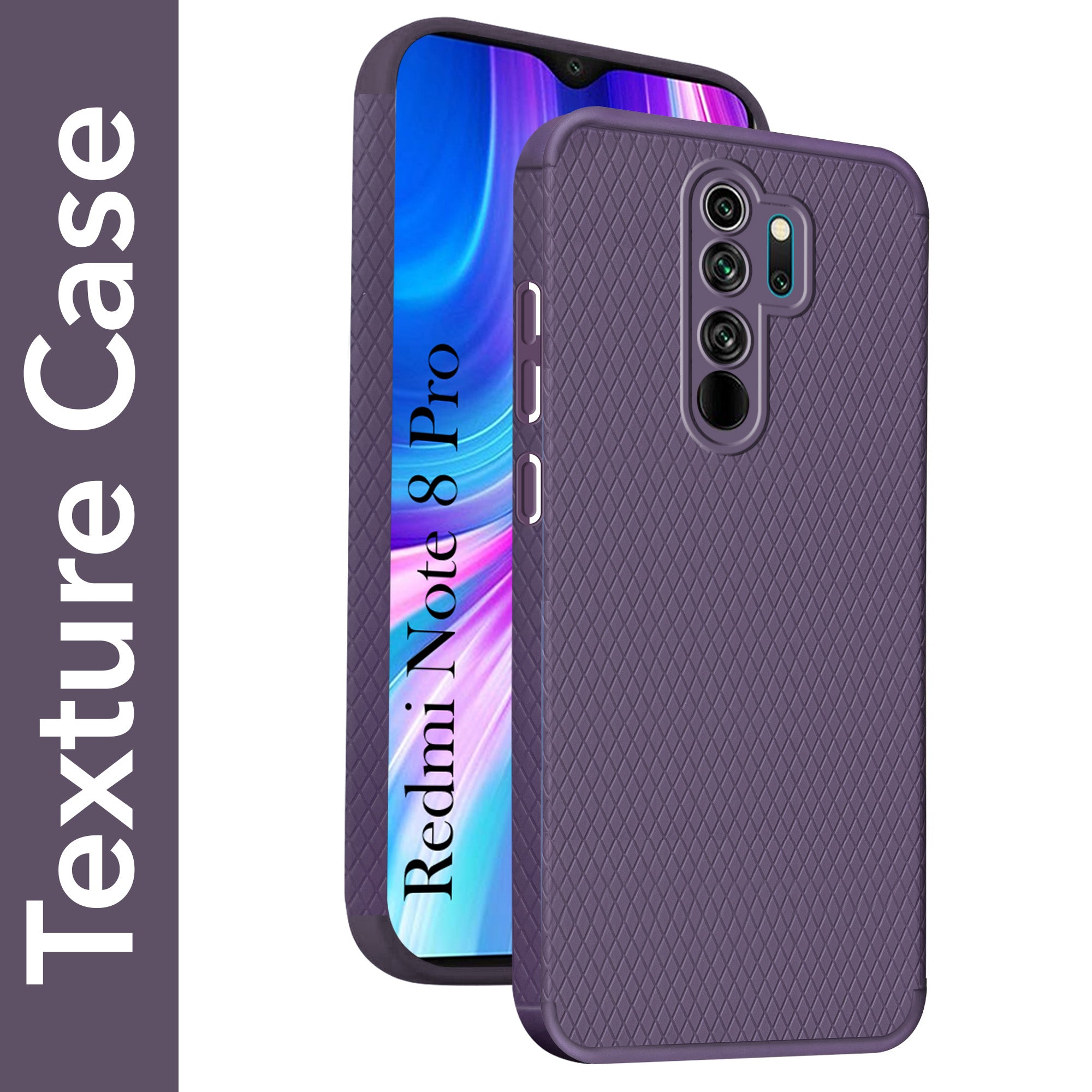 For Xiaomi Mi Redmi Note 8 Pro Back Cover Case (Liquid Silicone | Side Grip | Camera Protection)
