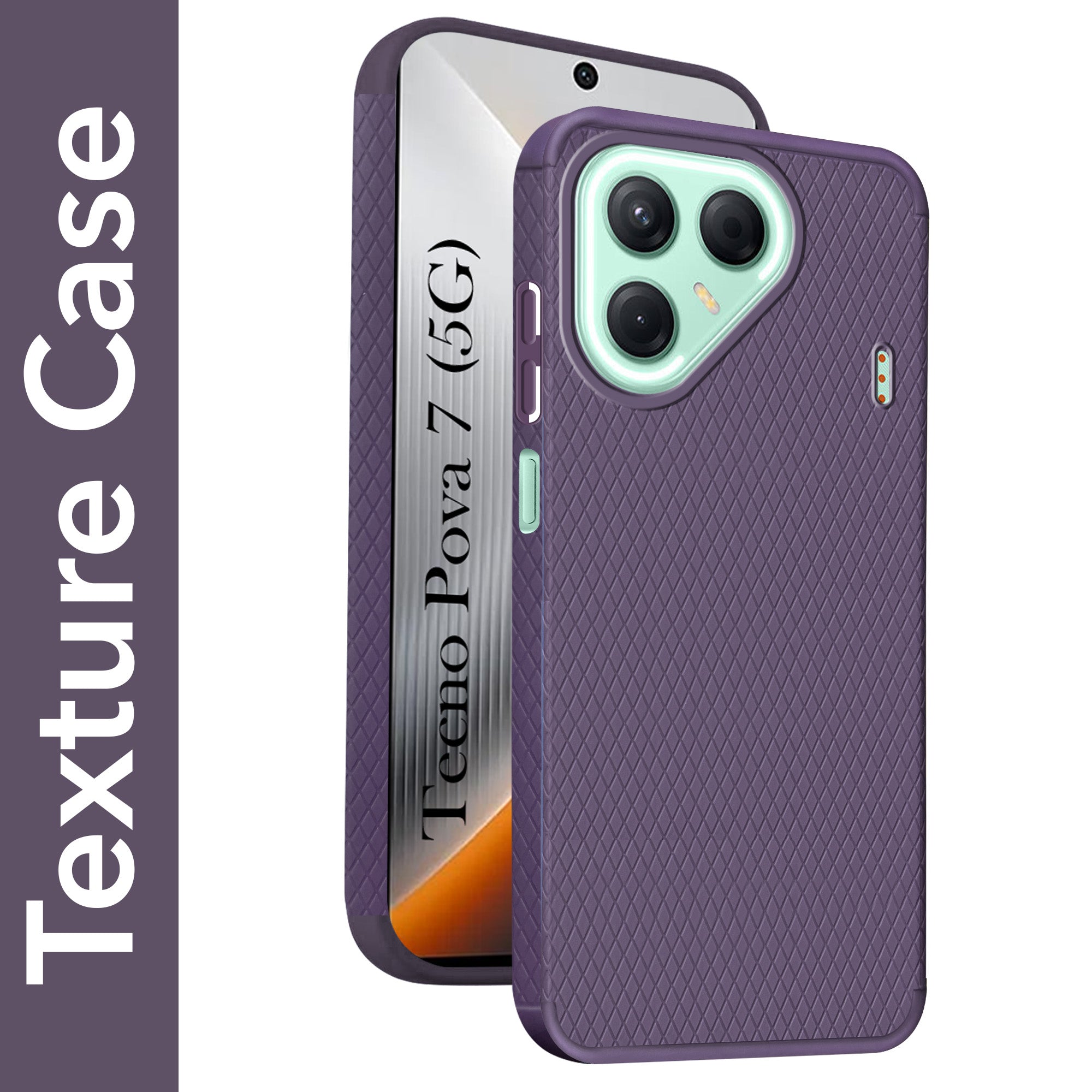 For Tecno Pova 7 5G Back Cover Case (Liquid Silicone | Side Grip | Camera Protection)