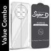 For Realme Narzo 70 Pro Combo with Back Cover and 9H Tempered Glass (Lifetime Anti-Yellow | Sleek Hard Crystal | Oleophobic Coating Screen Glass)