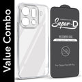 For Oppo Find X9 Pro Combo with Back Cover and 9H Tempered Glass (Lifetime Anti-Yellow | Sleek Hard Crystal | Oleophobic Coating Screen Glass)