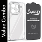 For Oppo Find X9 Pro Combo with Back Cover and 9H Tempered Glass (Lifetime Anti-Yellow | Sleek Hard Crystal | Oleophobic Coating Screen Glass)