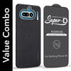 For Nothing Phone 4A 5G Combo with Back Cover and 9H Tempered Glass (Textured Grip Design | Micro-Fiber Cloth Inside | Oleophobic Coating Screen Glass)