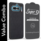 For Nothing Phone 4A 5G Combo with Back Cover and 9H Tempered Glass (Textured Grip Design | Micro-Fiber Cloth Inside | Oleophobic Coating Screen Glass)