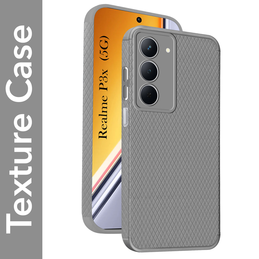 For Realme P3x Back Cover Case (Liquid Silicone | Side Grip | Camera Protection)