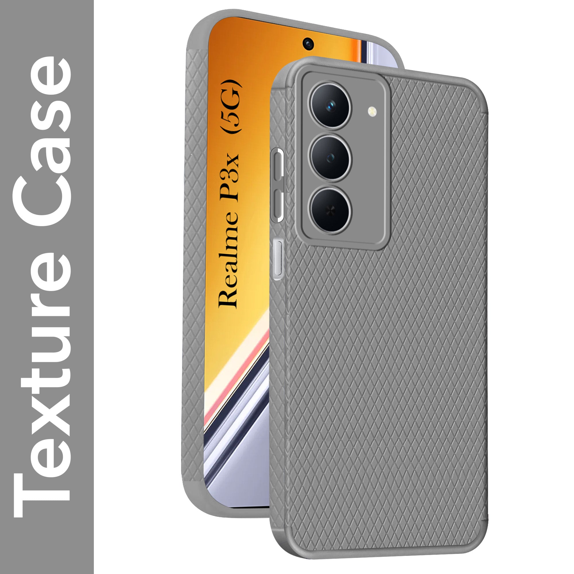 For Realme P3x Back Cover Case (Liquid Silicone | Side Grip | Camera Protection)