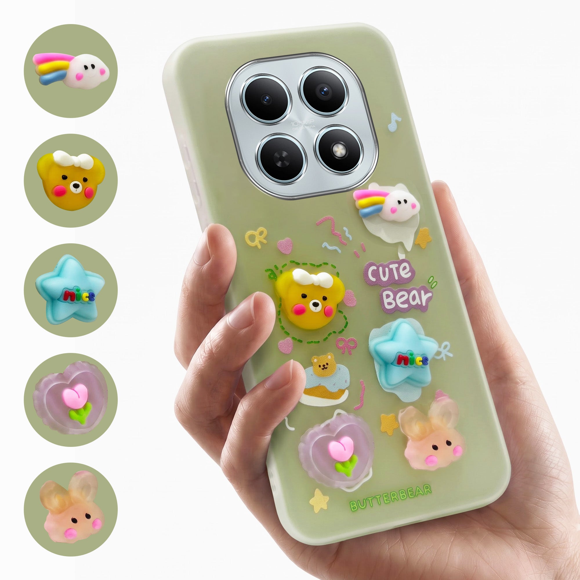 For Redmi Note 15 5G | Redmi Note 15 SE 5G Back Cover Case (Cute 3D cartoon charms design | Slim Aesthetic Case for Girls | Camera Protection | Hard Unbreakable)