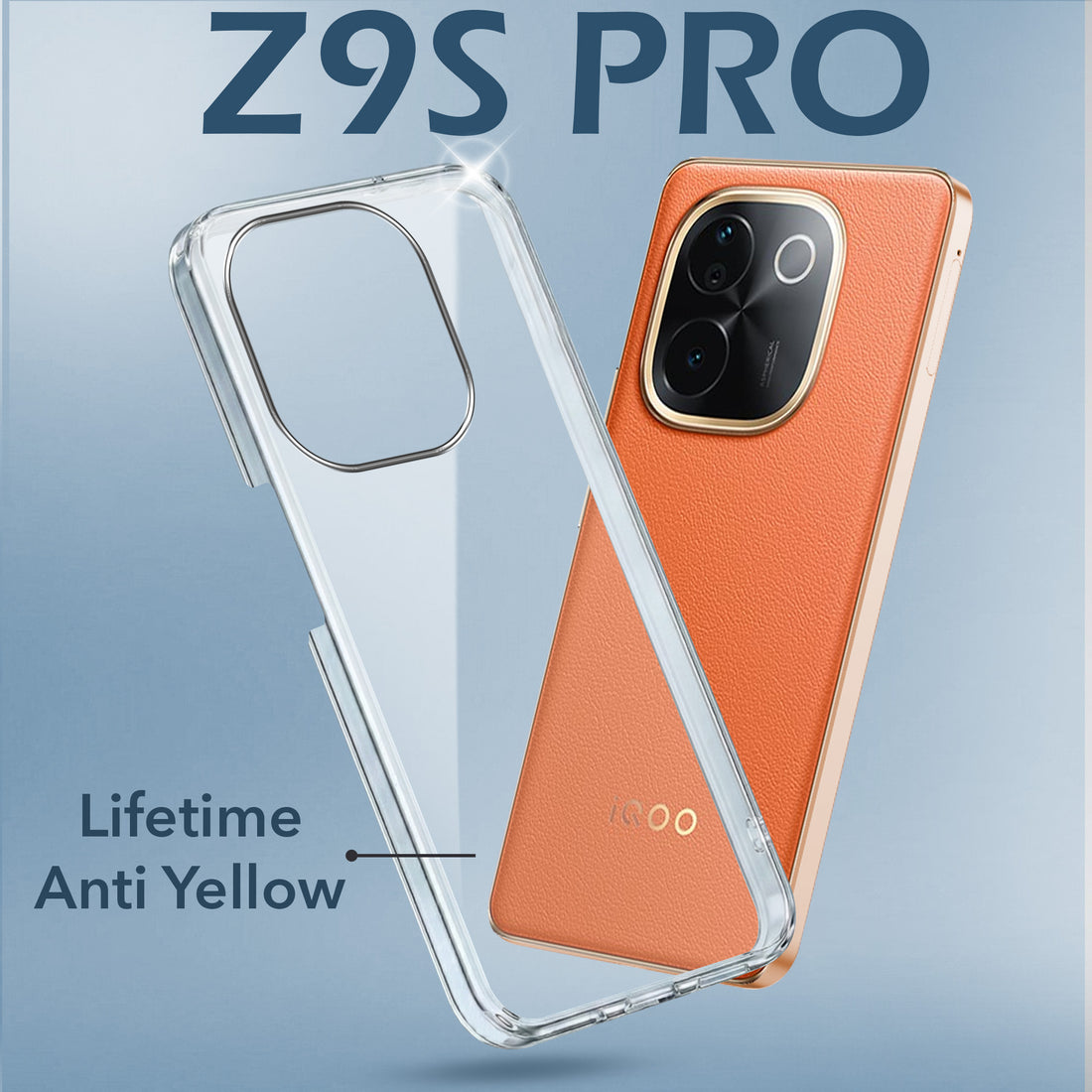 For Vivo iQOO Z9s Pro Back Cover (Hard Anti Yellow Clear Case | Drop & Camera Protection | Shockproof Polycarbonate)