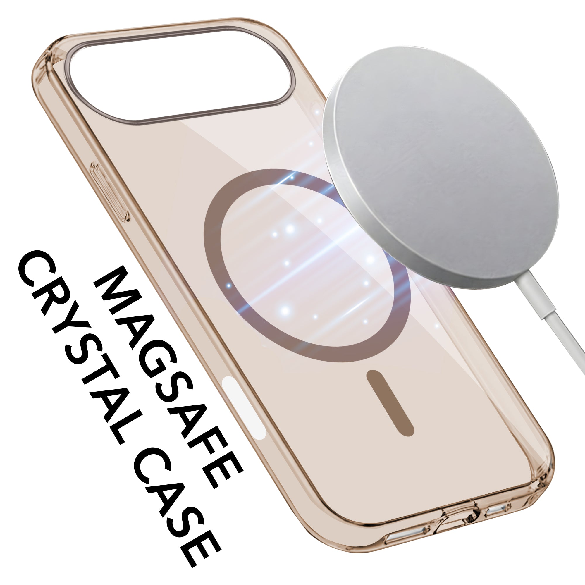 For Apple iPhone 17 Air Back Cover Case Lifetime Anti-Yellow MagSafe Compatible Clear (Sleek Hard Crystal | Camera Protection and Shockproof)
