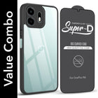 For OnePlus N6 (Combo with Back Cover and 9H Tempered Glass (Lifetime Anti-Yellow | Crystal Clear Shockproof | Oleophobic Coating Screen Glass)