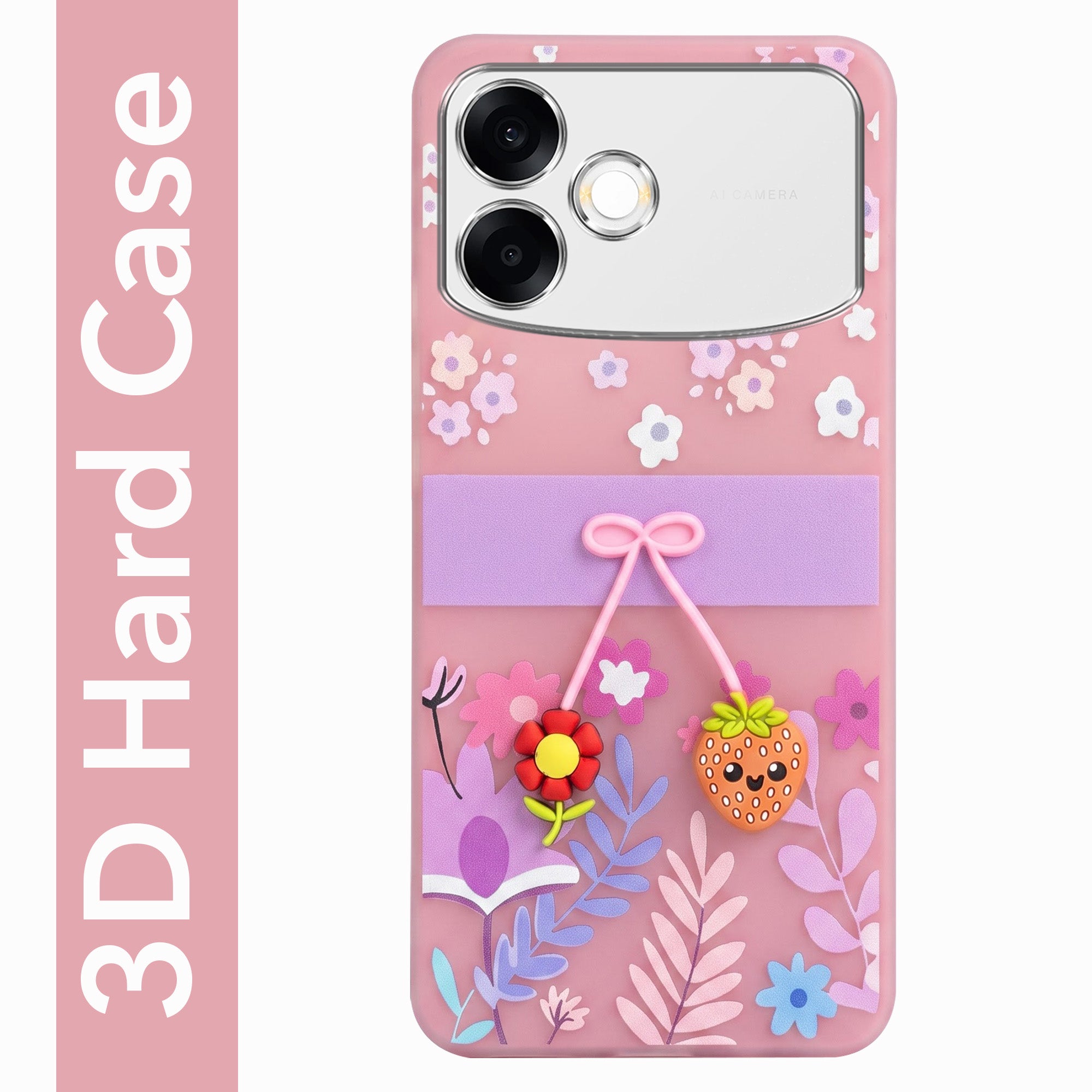 For Oppo F33 Pro 5G Back Cover Case (3D Cute Cartoons | Hard Back Side Soft | Matte Premium Finish | HD Printing)