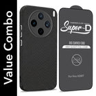 For Vivo X200T Combo with Back Cover and 9H Tempered Glass (Liquid Silicone | Camera Protection | Oleophobic Coating Screen Glass)