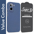 For Vivo T5 Pro 5G Combo with Back Cover and 9H Tempered Glass (Liquid Silicone | Camera Protection | Oleophobic Coating Screen Glass)