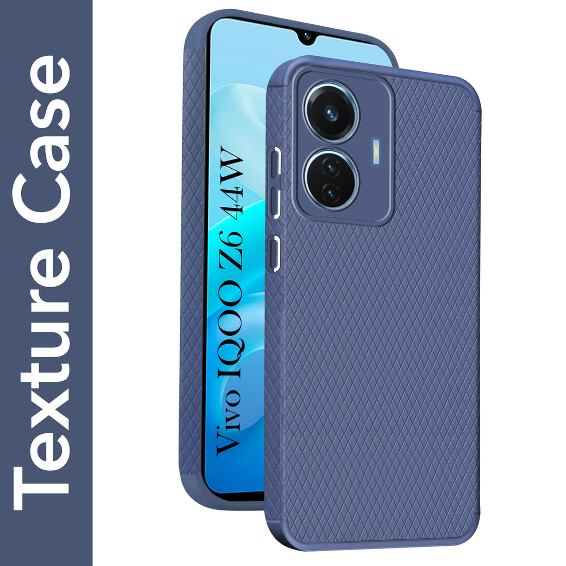 For Vivo IQOO Z6 44W Back Cover Case (Liquid Silicone | Side Grip | Camera Protection)
