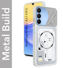 For Samsung Galaxy A15 5G Metallic Back Cover Case (Metallic Camera Protection & Buttons | Translucent Milky Shade | Hard Polycarbonate)